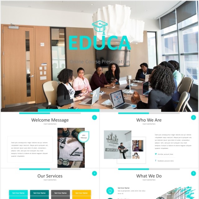 教育工作汇报数据图表可视化PPT素材模板educa powerpoint template 教育工作汇报数据图表可视化PPT素材模板educa powerpoint template