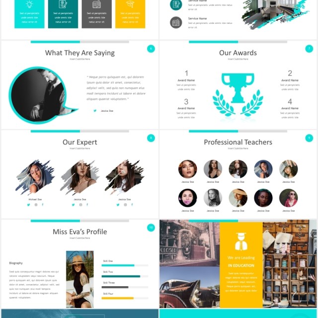 教育工作汇报数据图表可视化PPT素材模板educa powerpoint template 教育工作汇报数据图表可视化PPT素材模板educa powerpoint template