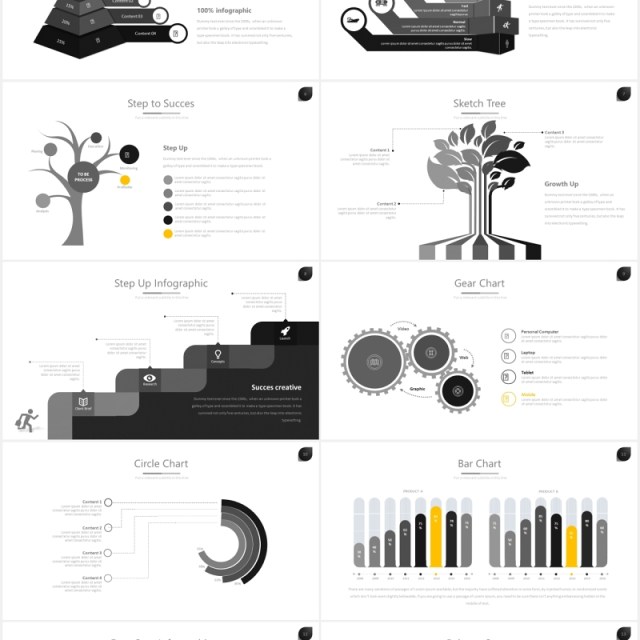 商务简约通用PPT素材模板ten powerpoint template