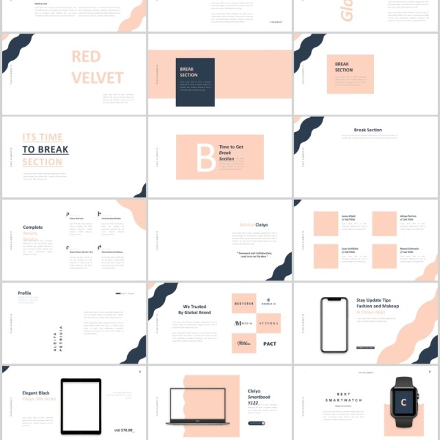 时尚欧美通用PPT图片占位符版式设计模板Cleiyo Powerpoint