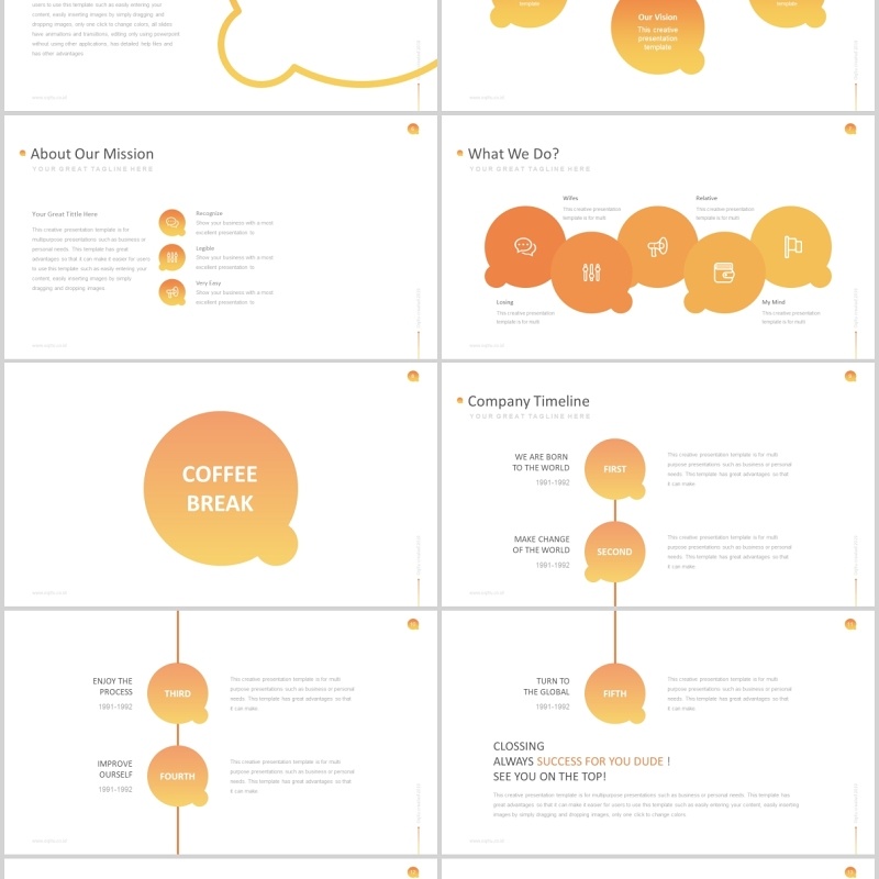 产品介绍SWOT分析PPT版式模板Oqitu  Powerpoint Template