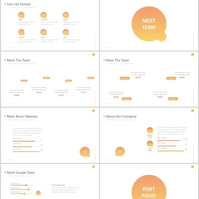 产品介绍SWOT分析PPT版式模板Oqitu  Powerpoint Template