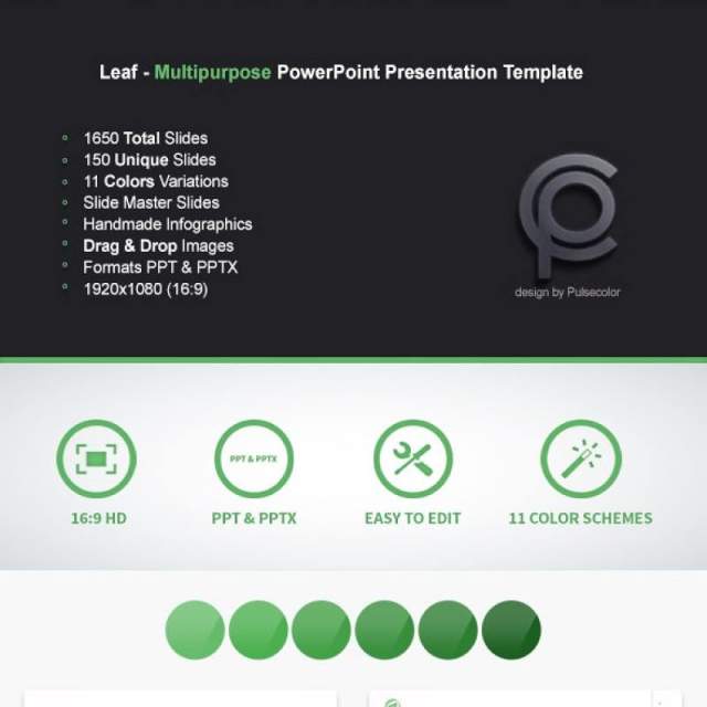 多用途PPT演示幻灯片模板 Leaf Multipurpose PowerPoint Presentation Template