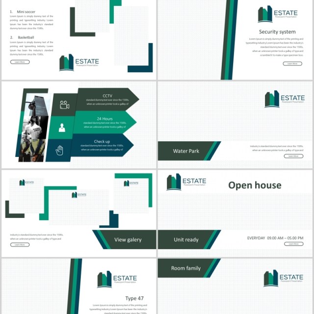 公司介绍企业宣传PPT版式模板Estate Powerpoint Template 公司介绍企业宣传PPT版式模板Estate Powerpoint Template