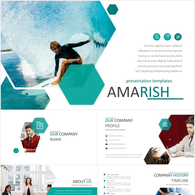 简约公司项目宣传介绍工作报告PPT模板amarish powerpoint template