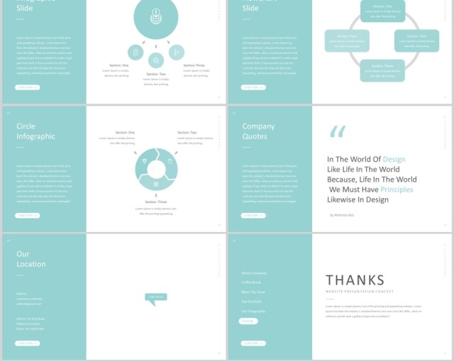 网页版式PPT幻灯片演示模板Weblook Powerpoint Template 网页版式PPT幻灯片演示模板Weblook Powerpoint Template