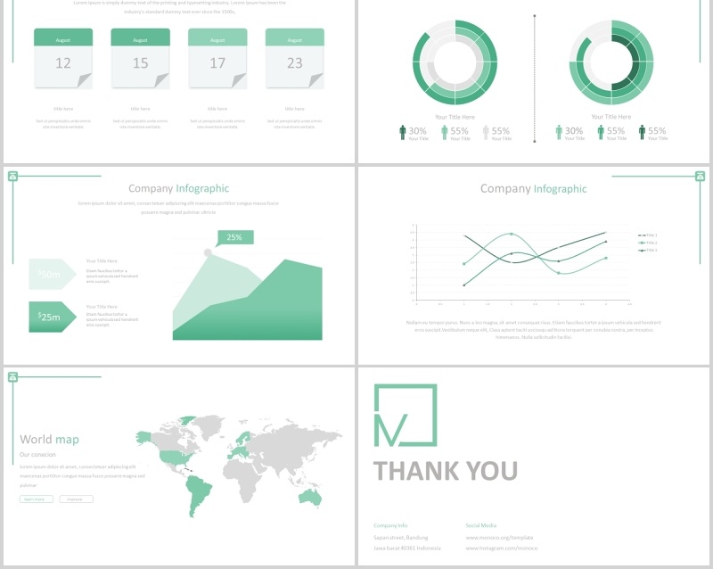 创意公司介绍产品宣传PPT模板版式设计Monoco - Powerpoint Template