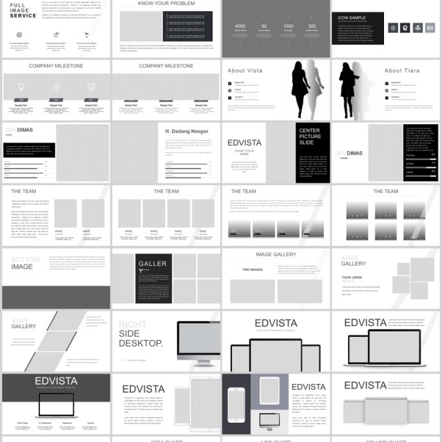 大气项目产品宣传介绍PPT可视化版式模板EDVISTA - Powerpoint Template