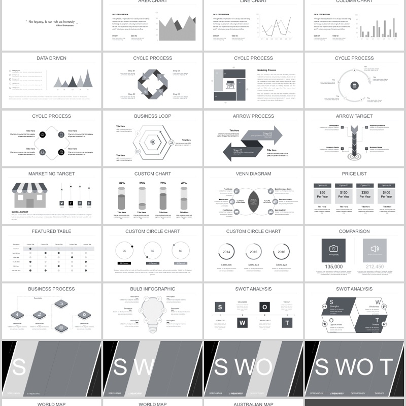 大气项目产品宣传介绍PPT可视化版式模板EDVISTA - Powerpoint Template