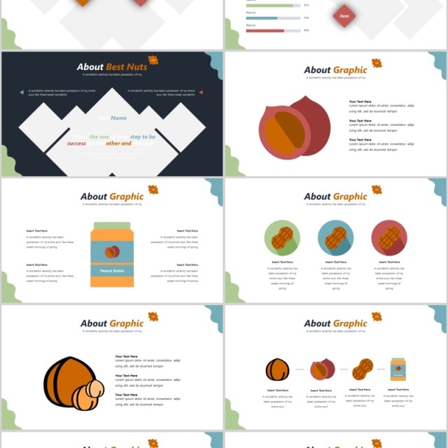 美食餐饮方案策划书PPT模板Beena Powerpoint Template