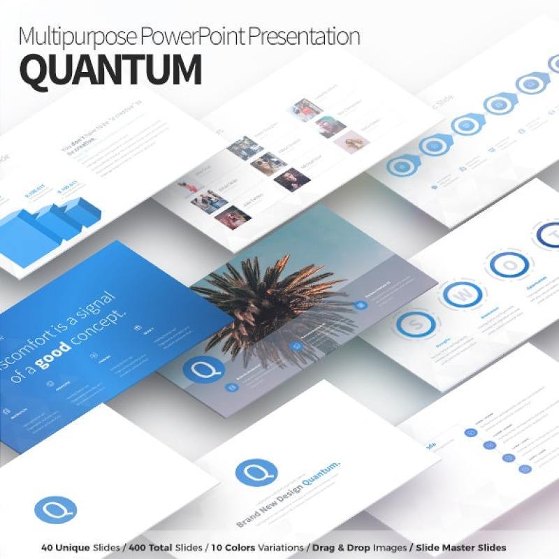 多用途PPT信息图表可插图模板Quantum Multipurpose PowerPoint Presentation