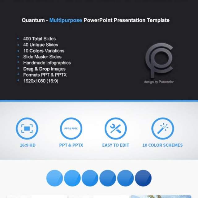 多用途PPT信息图表可插图模板Quantum Multipurpose PowerPoint Presentation