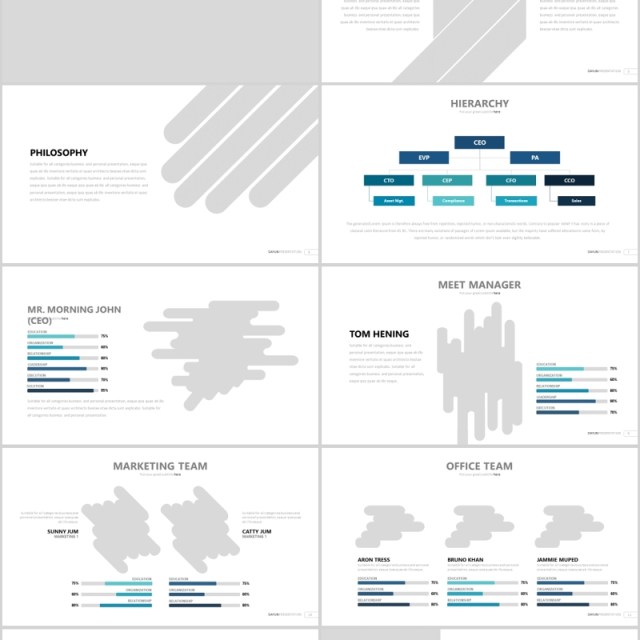 个性图片占位符商务汇报产品介绍PPT模板Dayun Powerpoint