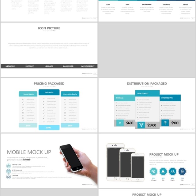 个性图片占位符商务汇报产品介绍PPT模板Dayun Powerpoint