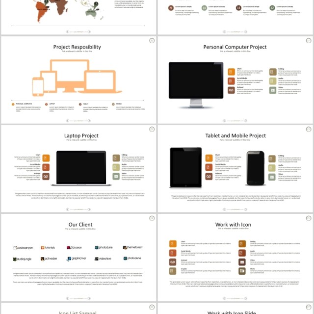 简洁商务PPT版式设计信息图表模板Brambang Powerpoint