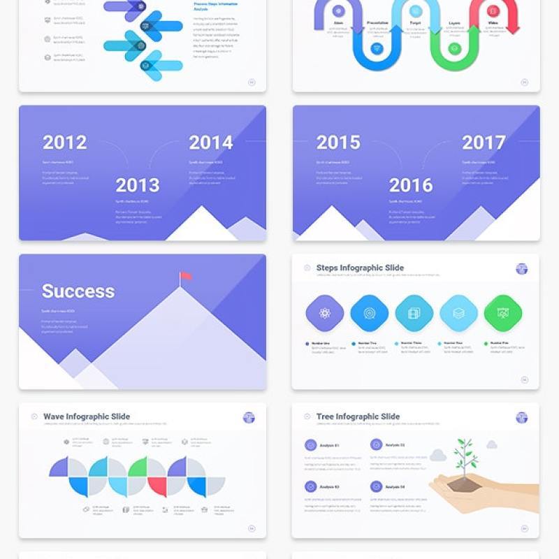 技术多用途PPT演示信息图表Tech Multipurpose PowerPoint Presentation Template