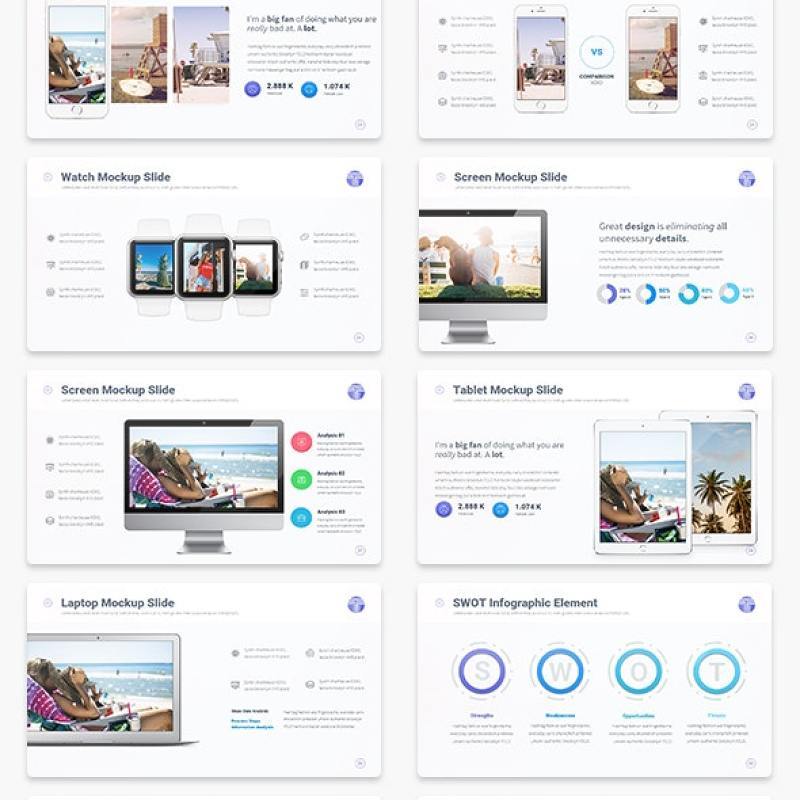 技术多用途PPT演示信息图表Tech Multipurpose PowerPoint Presentation Template