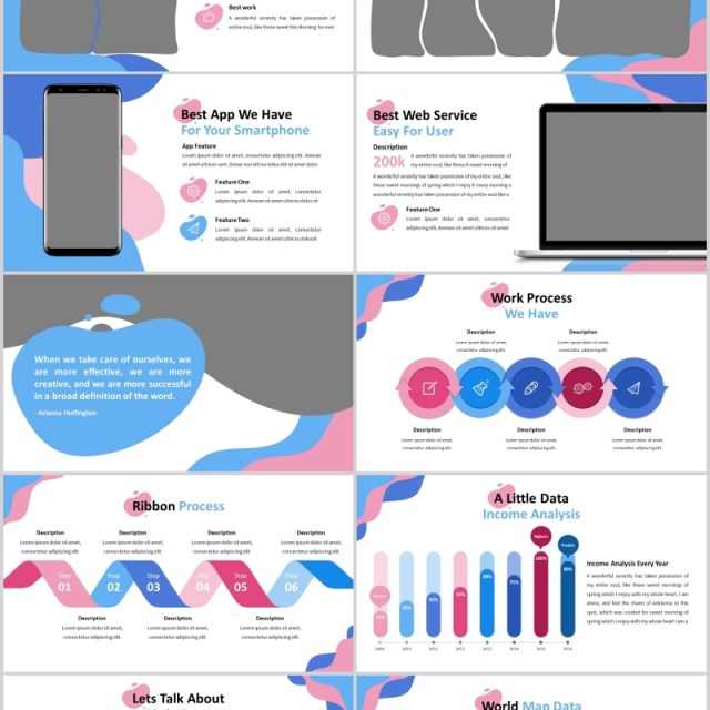 蓝粉色创意图片排版教育行业PPT模板Innenraum - Abstract Powerpoint Template 蓝粉色创意图片排版教育行业PPT模板Innenraum - Abstract Powerpoint Template