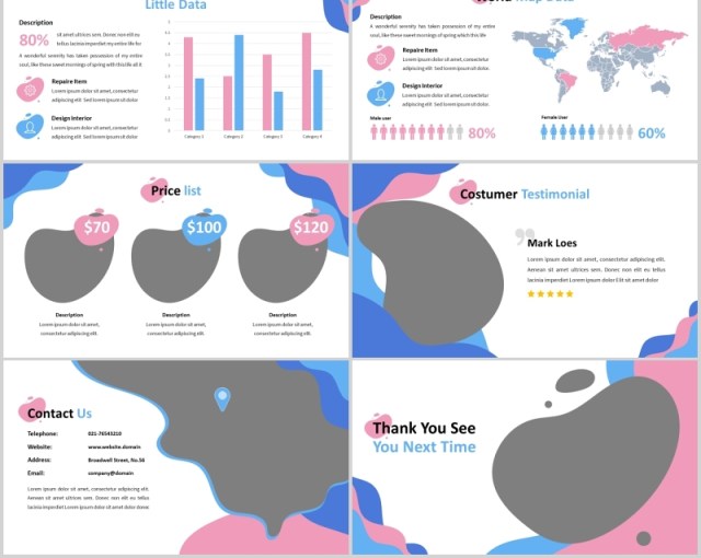蓝粉色创意图片排版教育行业PPT模板Innenraum - Abstract Powerpoint Template 蓝粉色创意图片排版教育行业PPT模板Innenraum - Abstract Powerpoint Template