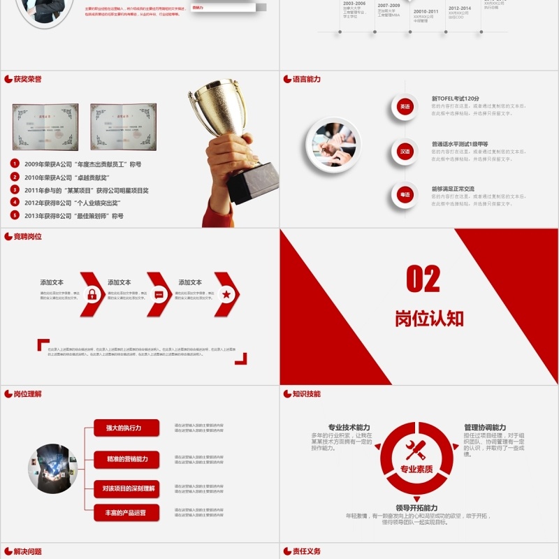 个人岗位竞聘精选PPT模板