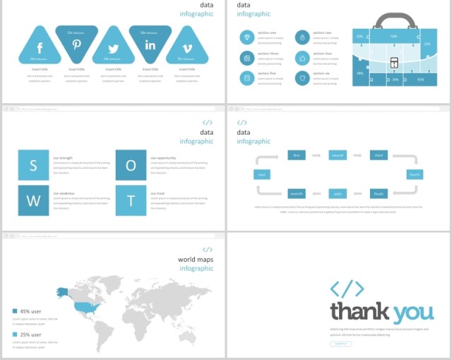 公司企业介绍宣传PPT版式模板Syntax - Powerpoint Template