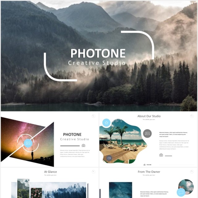 照片展示数据可视化PPT模板photone powerpoint templates