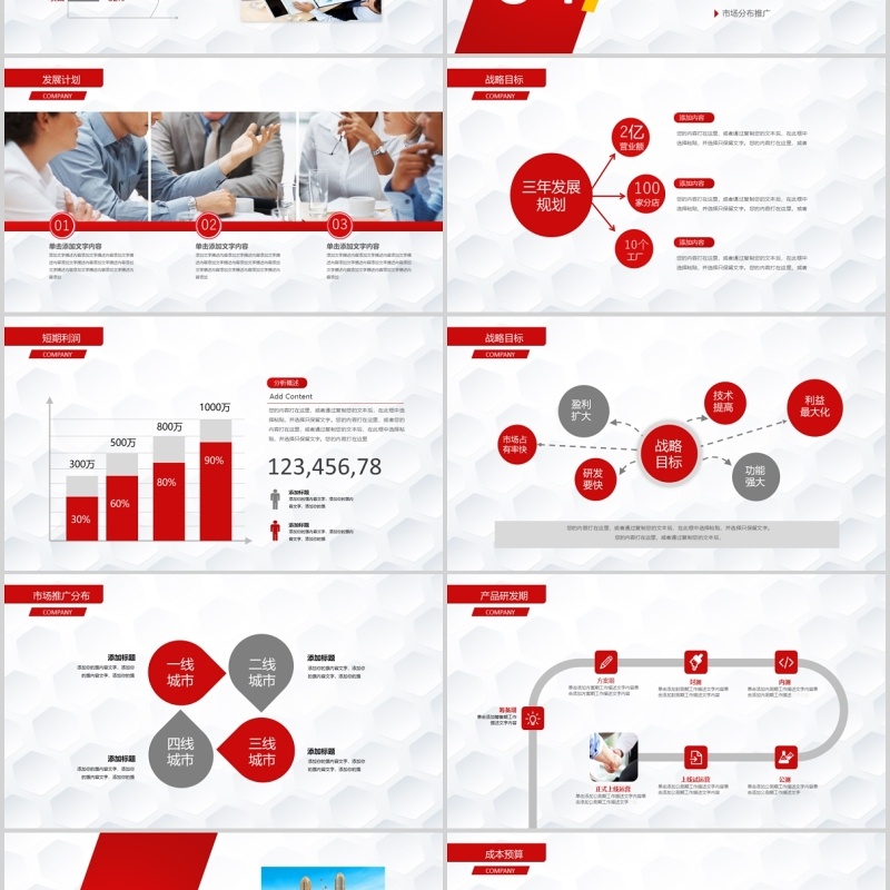 创业融资计划书年终汇报PPT模板