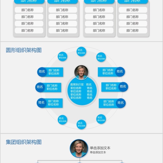 集团董事会组织架构图PPT模板