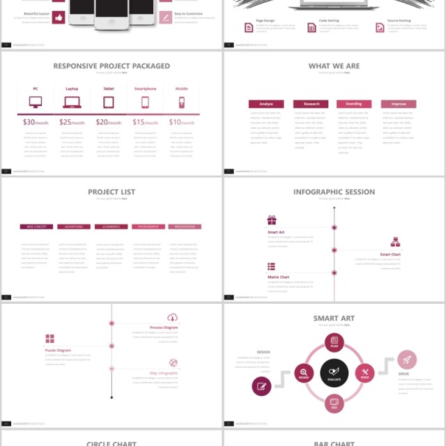 个性高端商务公司介绍PPT模板信息图表Wadimore Powerpoint