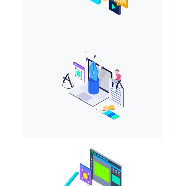 2.5D插画办公职场场景插图 2.5D插画办公职场场景插图