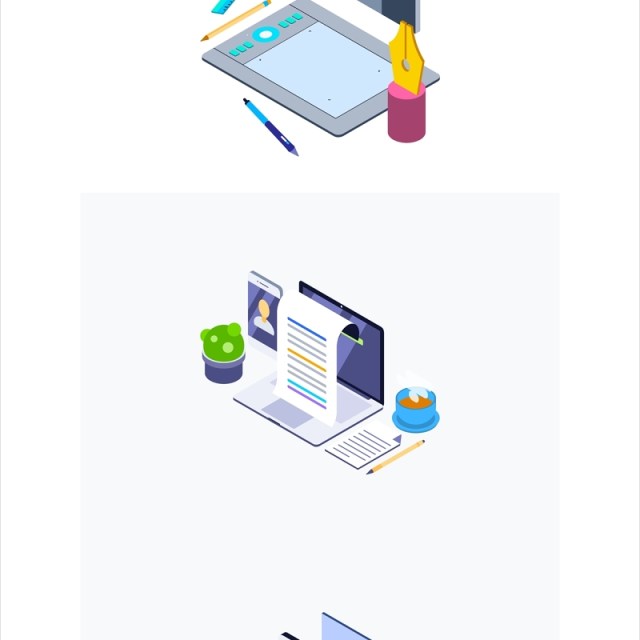 2.5D插画办公职场场景插图 2.5D插画办公职场场景插图