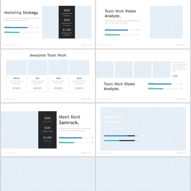 创意笔刷工作汇报图文排版PPT模板Brushes Powerpoint Template 创意笔刷工作汇报图文排版PPT模板Brushes Powerpoint Template