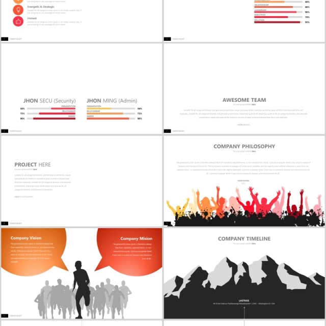 个性商务工作汇报公司简介PPT模板信息图表可插图Twenty 8 - Powerpoint Template