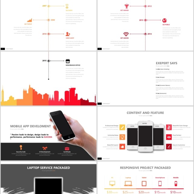 个性商务工作汇报公司简介PPT模板信息图表可插图Twenty 8 - Powerpoint Template