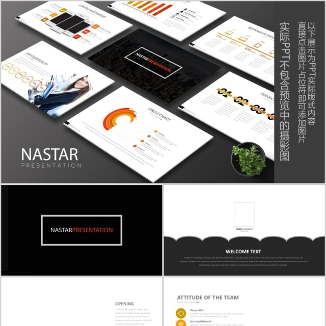 高端商务企业简介PPT信息图表模板Nastar Powerpoint