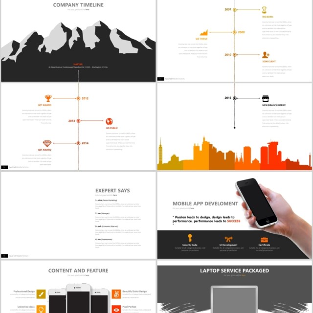 高端商务企业简介PPT信息图表模板Nastar Powerpoint