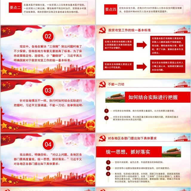 解决“两不愁三保障”突出问题座谈会上的讲话党政党课PPT模板 解决“两不愁三保障”突出问题座谈会上的讲话党政党课PPT模板