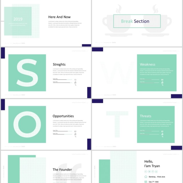 公司介绍产品宣传SWOT分析PPT模板CaiHop - Powerpoint Template 公司介绍产品宣传SWOT分析PPT模板CaiHop - Powerpoint Template