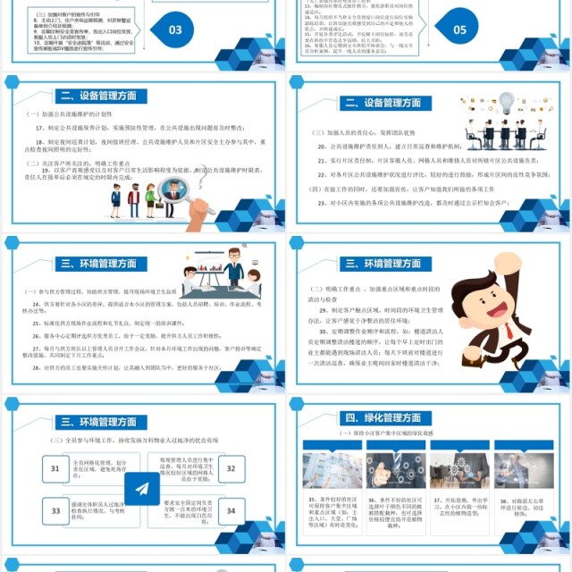 蓝色简约物业管理品质提升PPT模板 蓝色简约物业管理品质提升PPT模板