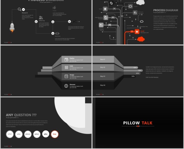 深色商业商务PPT信息图表模板PILLOW TALK Powerpoint 深色商业商务PPT信息图表模板PILLOW TALK Powerpoint
