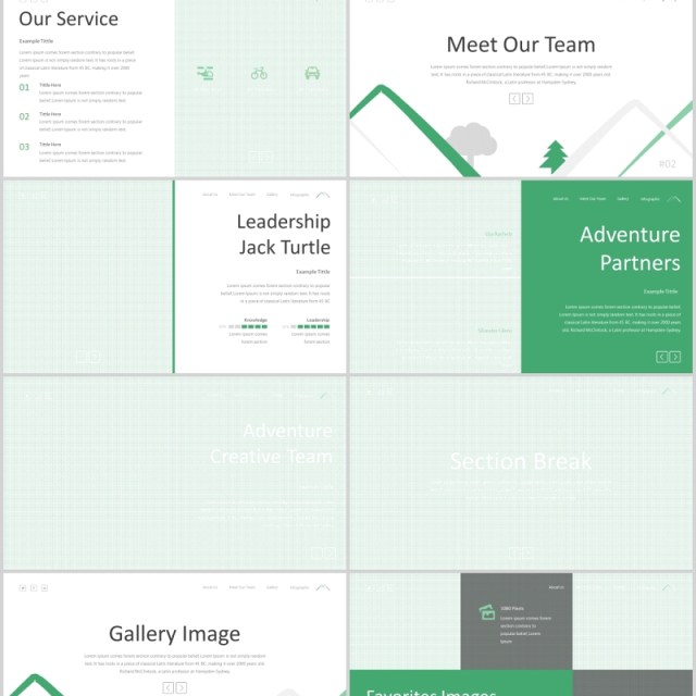 绿色户外旅游策划宣传PPT图文排版模板Massive - Powerpoint Template 绿色户外旅游策划宣传PPT图文排版模板Massive - Powerpoint Template
