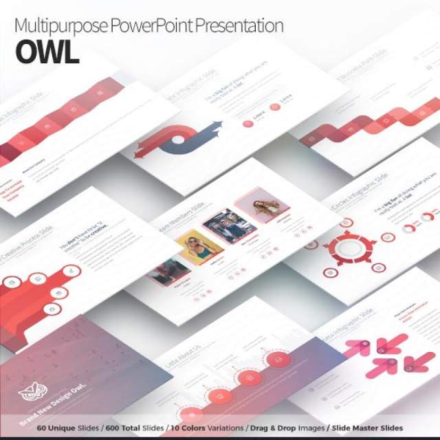 递进多用途PPT信息图表可插图排版模板Owl Multipurpose PowerPoint Presentation