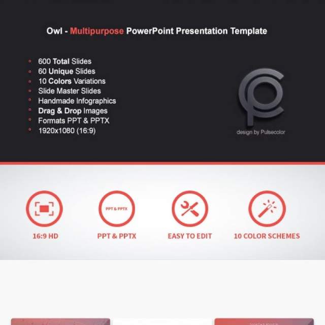 递进多用途PPT信息图表可插图排版模板Owl Multipurpose PowerPoint Presentation