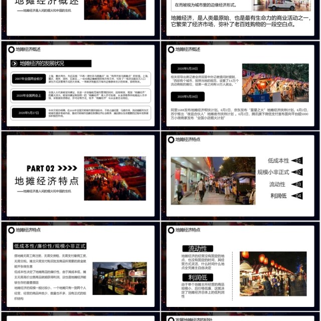 人间烟火味地摊经济兴起PPT模板 人间烟火味地摊经济兴起PPT模板