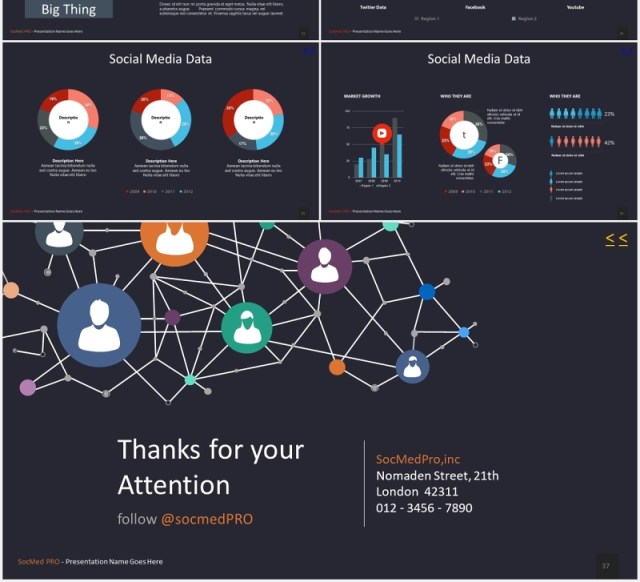 互联网网络社交媒体展示PPT模板social media pro powerpoint template 互联网网络社交媒体展示PPT模板social media pro powerpoint template