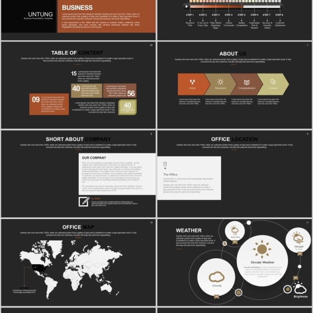 工作通用PPT版式设计信息图表模板Untung - Powerpoint Template 工作通用PPT版式设计信息图表模板Untung - Powerpoint Template