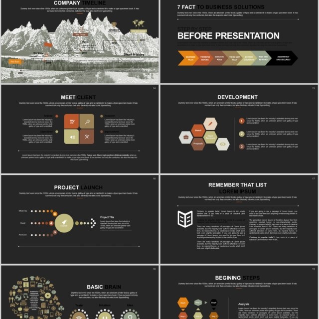 工作通用PPT版式设计信息图表模板Untung - Powerpoint Template