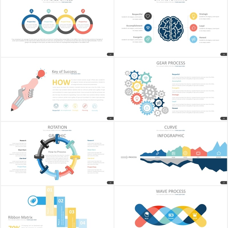 简约商务工作报告PPT素材模板nineteen powerpoint template