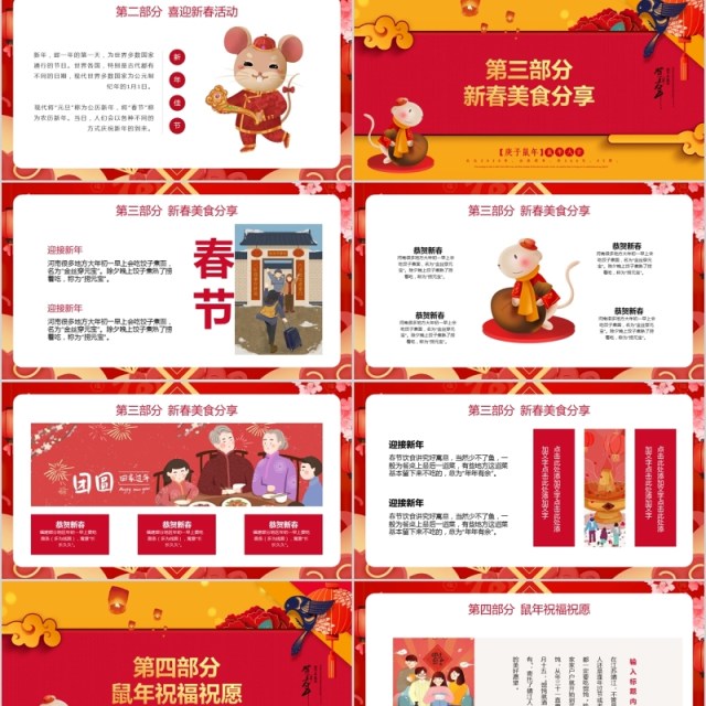 新春鼠年颁奖表彰年会总结PPT模板 新春鼠年颁奖表彰年会总结PPT模板