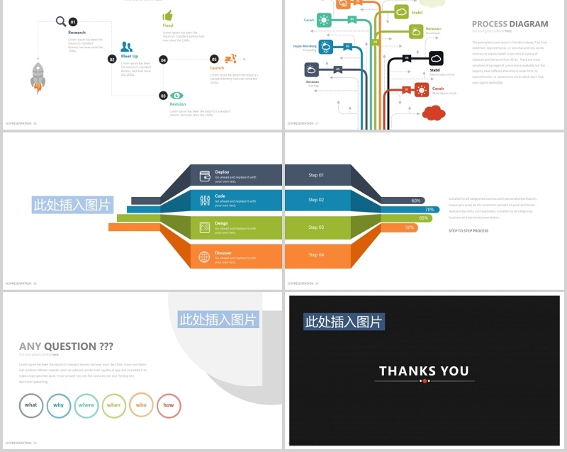 商务可视化图表图片排版设计PPT素材模板Jio - Powerpoint Template